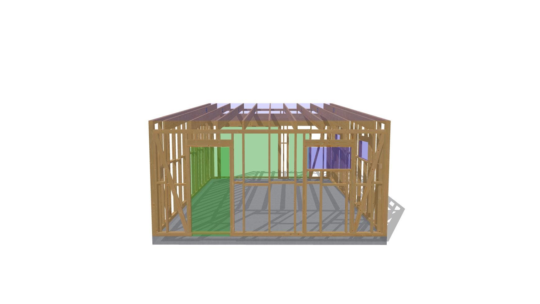26' x 18' Garage Project Plans | Detached Storage Structure Blueprint