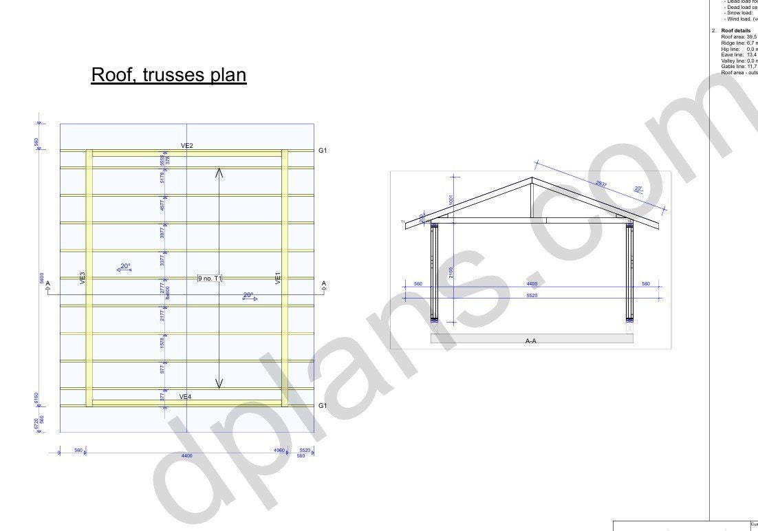 18' 4" x 14' 5" Garage Plans | Compact Car Garage