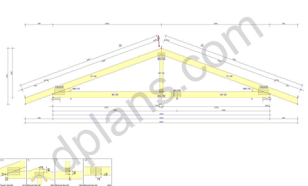 18' 4" x 20' 4" Garage Plans | Standard Parking Bay Construction