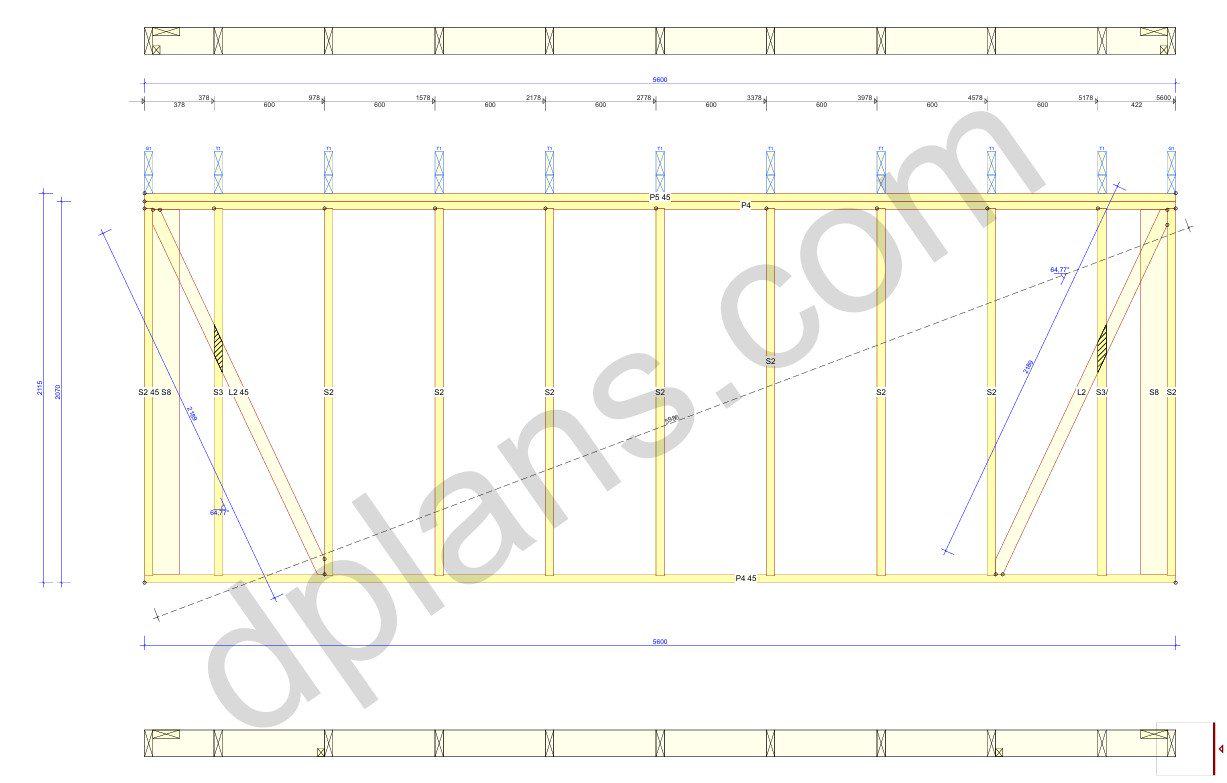 18' 4" x 20' 4" Garage Plans | Standard Parking Bay Construction