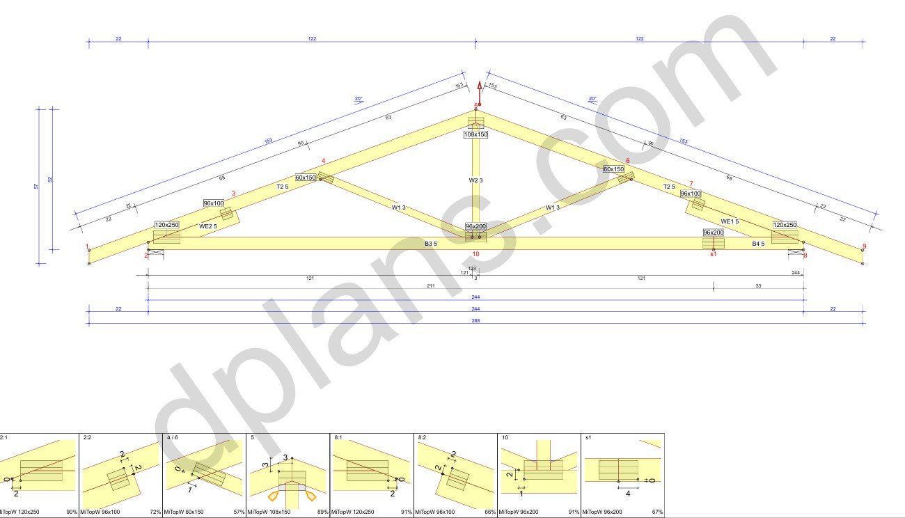 18' 4" x 20' 4" Garage Plans | Standard Parking Bay Construction