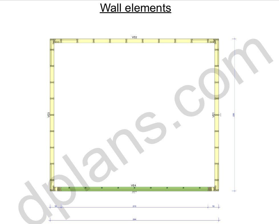 18' 4" x 20' 4" Garage Plans | Standard Parking Bay Construction