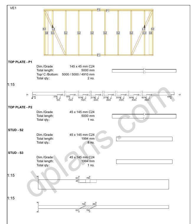 16' 5" x 14' 5" Garage Plans | Compact Auto Storage Solution