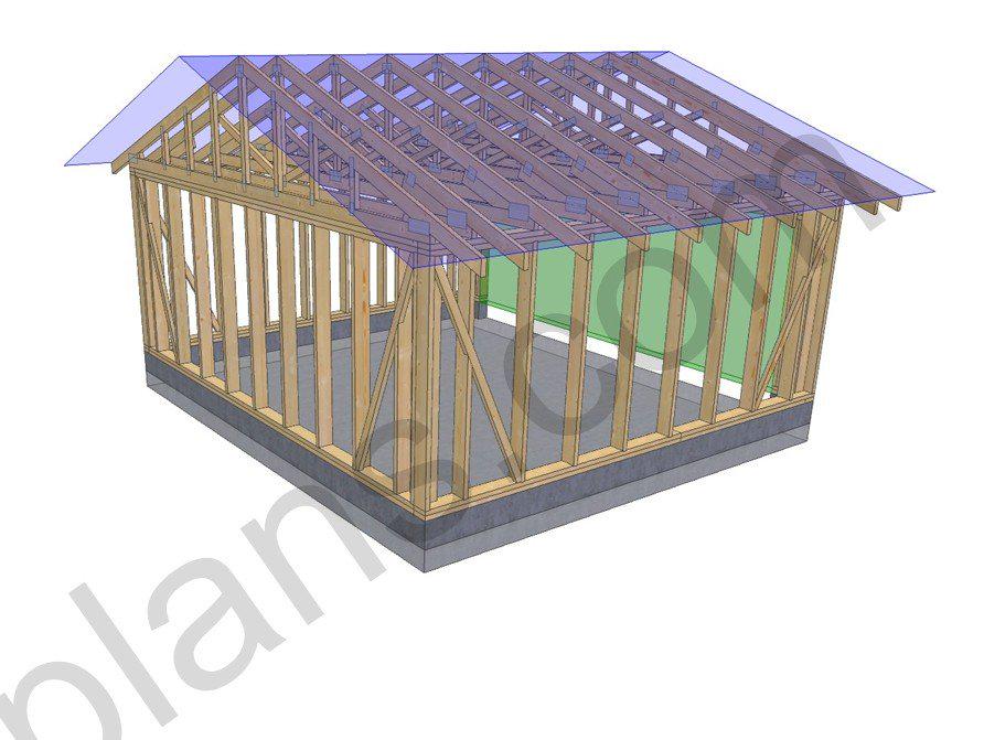 16' 5" x 18' 4" Garage Plans | Efficient Garage Design