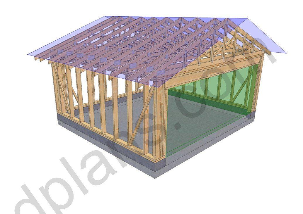 16' 5" x 18' 4" Garage Plans | Efficient Garage Design