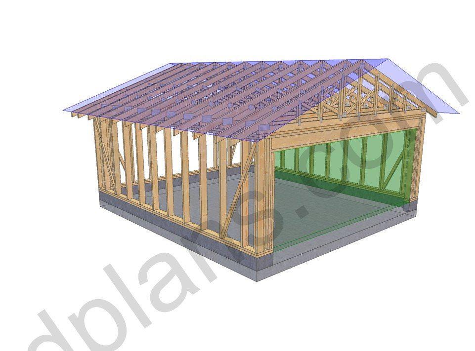 20' 4" x 18' 4" Garage Plans | Spacious Vehicle Bay
