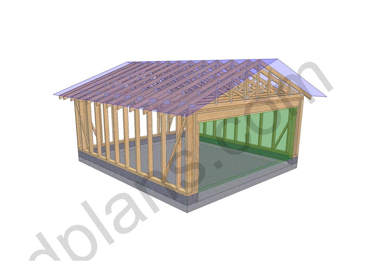 20' 4" x 18' 4" Garage Plans | Spacious Vehicle Bay