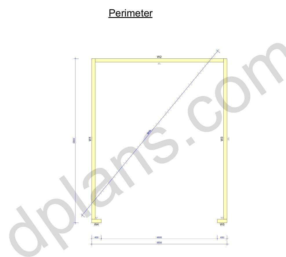 22' 4" x 18' 4" Garage Plans | Extended Vehicle Shelter Layout