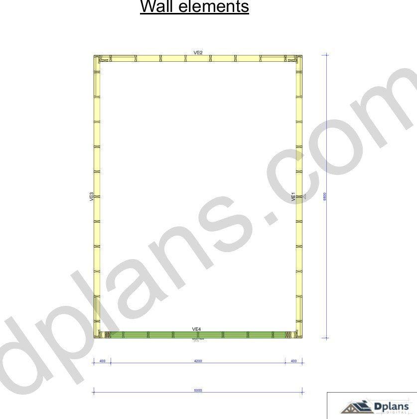 22' 4" x 16' 5" Timber Frame Garage Plans | DIY Building (PDF Plan)