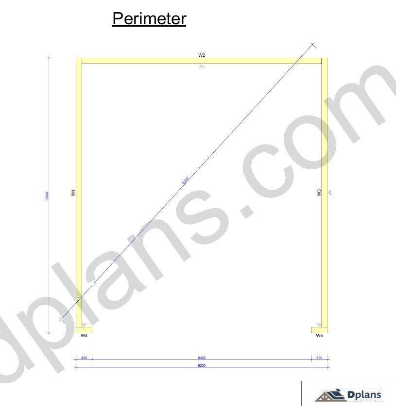 22' 4" x 20' 4" Garage Plans | Printable Garage Blueprint