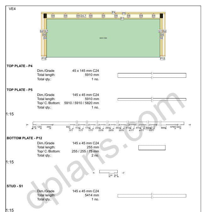 22' 4" x 20' 4" Garage Plans | Printable Garage Blueprint