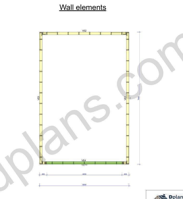 24' 3" x 16' 5" Garage Plans | Instant Download Construction Plans