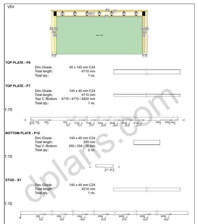 24' 3" x 16' 5" Garage Plans | Instant Download Construction Plans