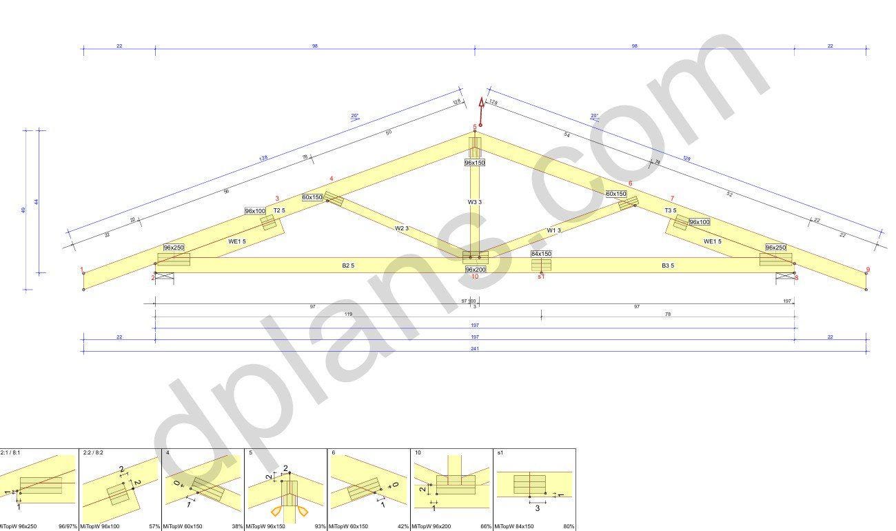 24' 3" x 16' 5" Garage Plans | Instant Download Construction Plans