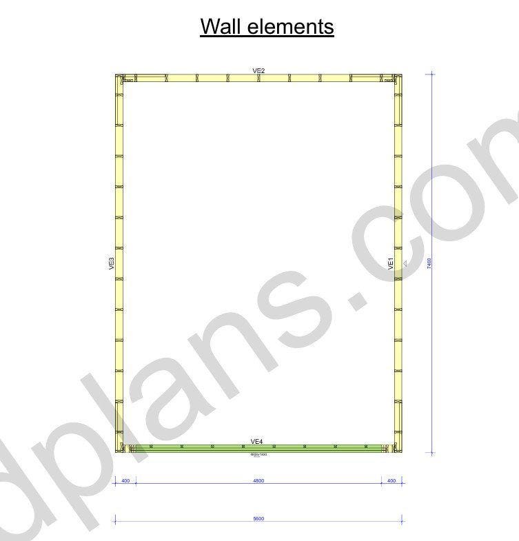 24' 3" x 18' 4" Garage Plans | Digital Garage Design Template