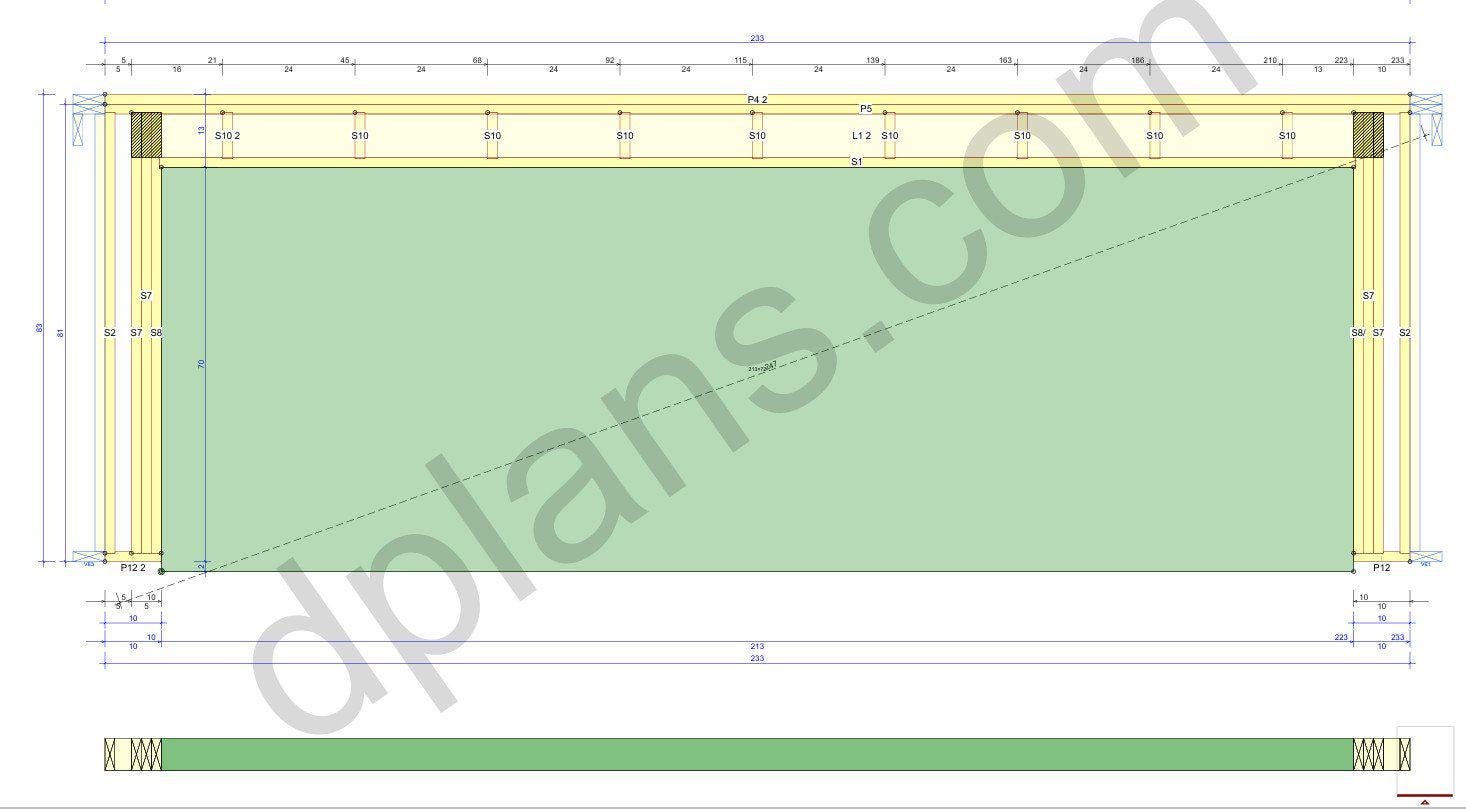 24' 3" x 20' 4" Garage Plans | Downloadable Building Blueprints PDF