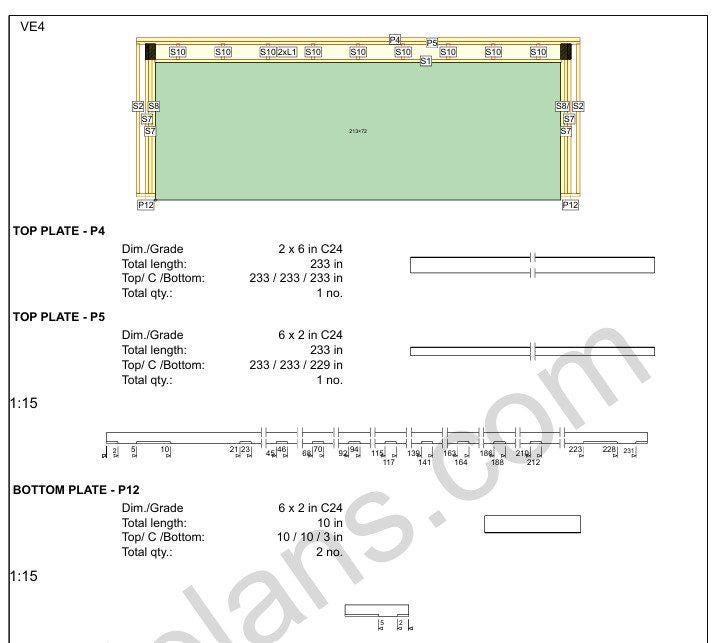24' 3" x 20' 4" Garage Plans | Downloadable Building Blueprints PDF