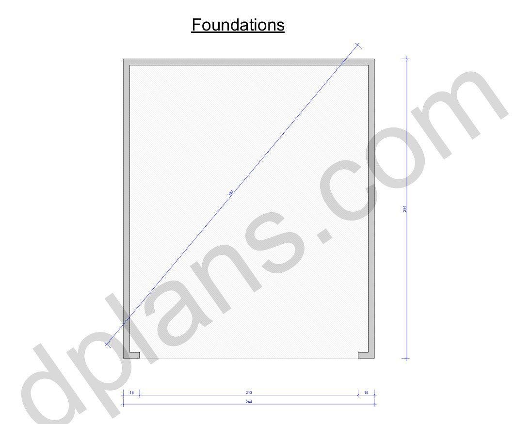 24' 3" x 20' 4" Garage Plans | Downloadable Building Blueprints PDF