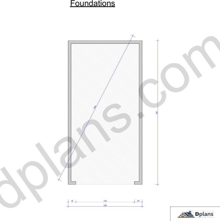 24' 3" x 12' 6" Garage Plans | Printable DIY GaragePlans