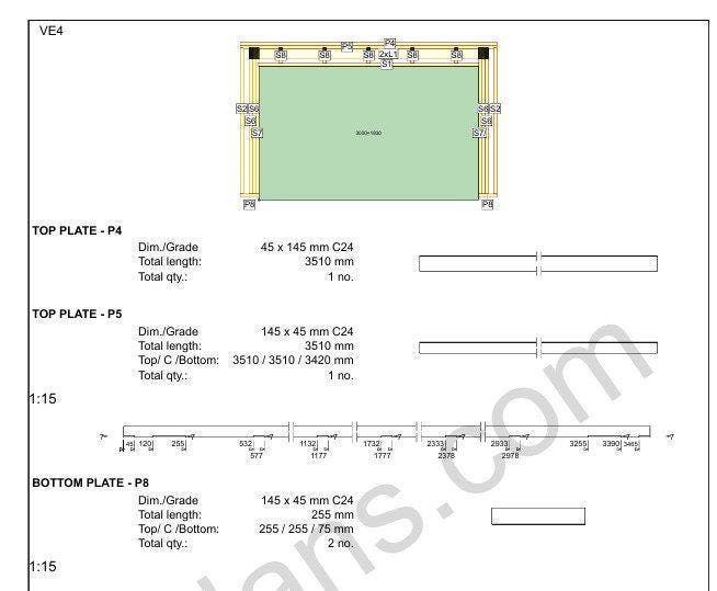 24' 3" x 12' 6" Garage Plans | Printable DIY GaragePlans