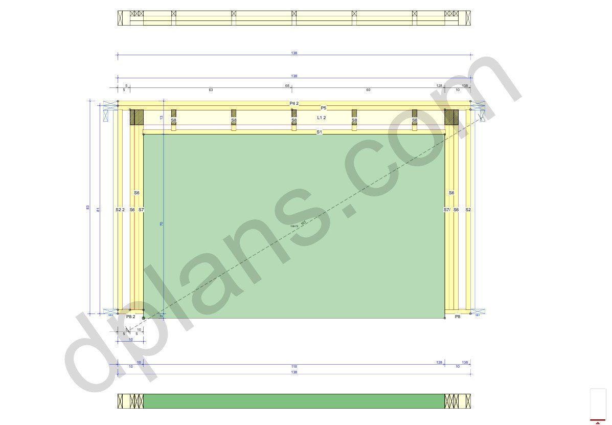 24' 3" x 12' 6" Garage Plans | Printable DIY GaragePlans