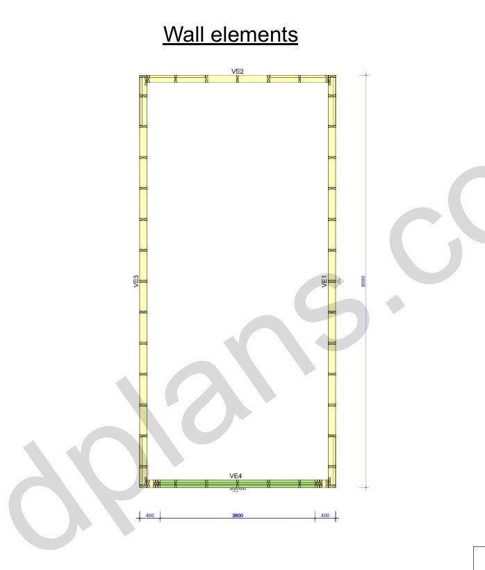 26' 3" x 12' 6" Timber Frame Garage Plans (PDF Download)