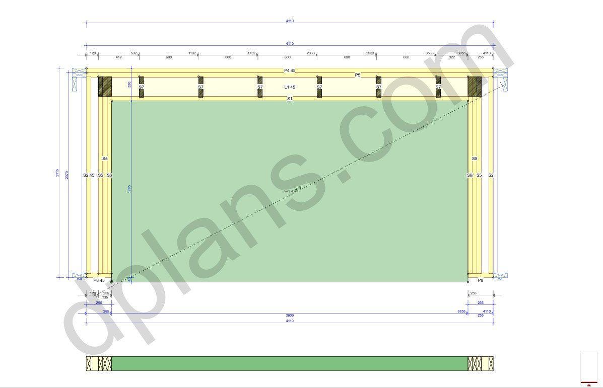 26' 3" x 14' 5" Garage Plans | PDF Garage Workshop Blueprint