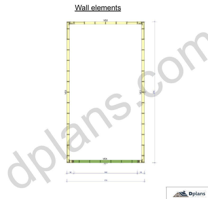 26' 3" x 14' 5" Garage Plans | PDF Garage Workshop Blueprint