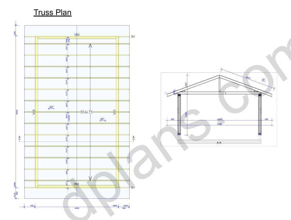 26' 3" x 14' 5" Garage Plans | PDF Garage Workshop Blueprint