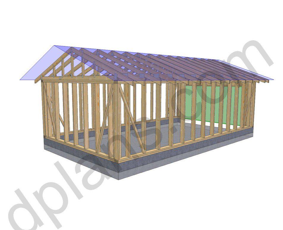 26' 3" x 14' 5" Garage Plans | PDF Garage Workshop Blueprint