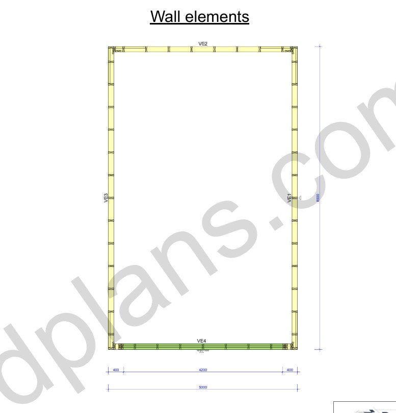 26' 3" x 16' 5" Garage Plans