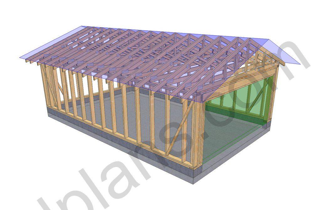 26' 3" x 16' 5" Garage Plans