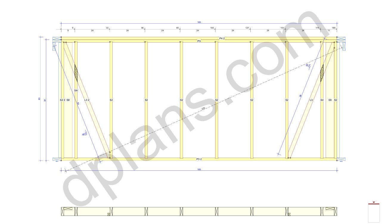26' 3" x 16' 5" Garage Plans