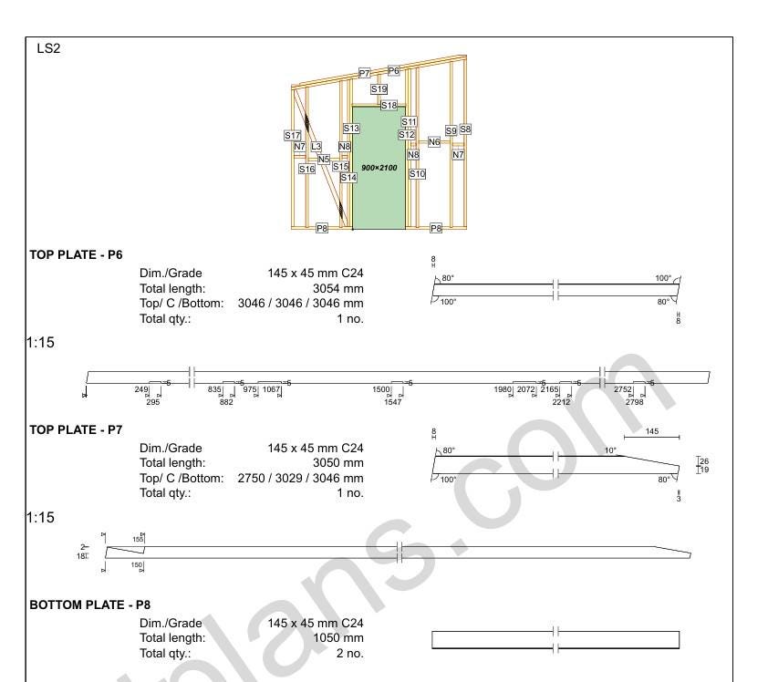 19' 8" x 9' 10" Baupläne für Holzrahmenhütte | Kleiner Geräteschuppen Bauplan