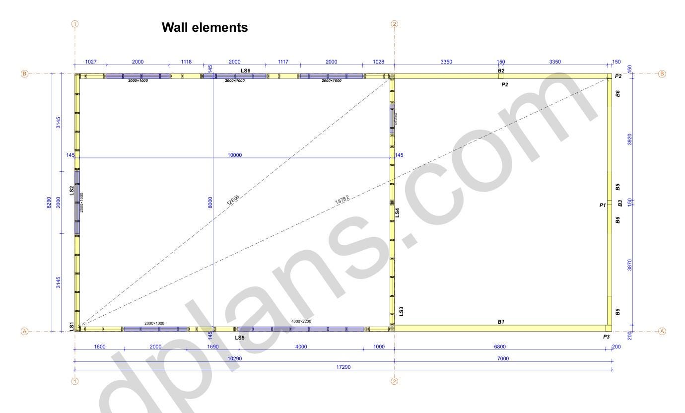 27' 2" x 56' 9" Garage with Carport Plans | Large Garage-Carport