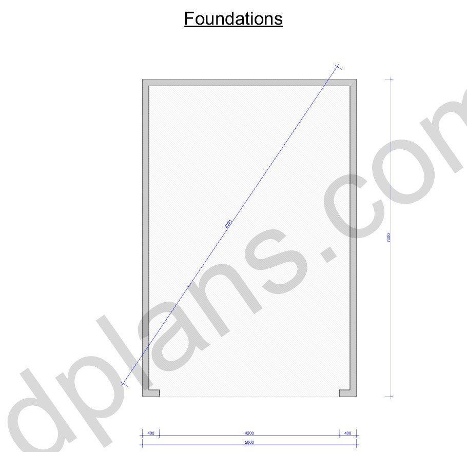 24' 3" x 16' 5" Garage Plans | Instant Download Construction Plans