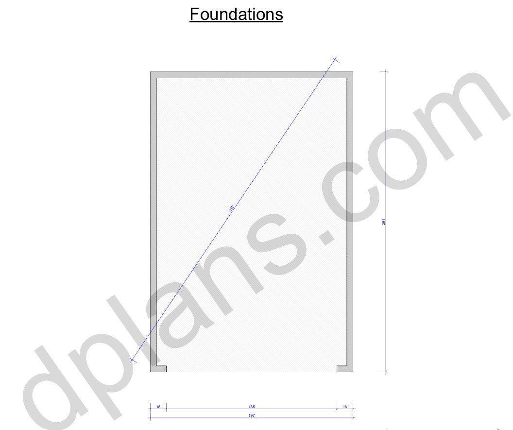 24' 3" x 16' 5" Garage Plans | Instant Download Construction Plans