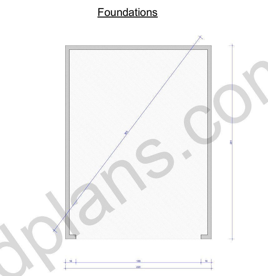 24' 3" x 18' 4" Garage Plans | Digital Garage Design Template