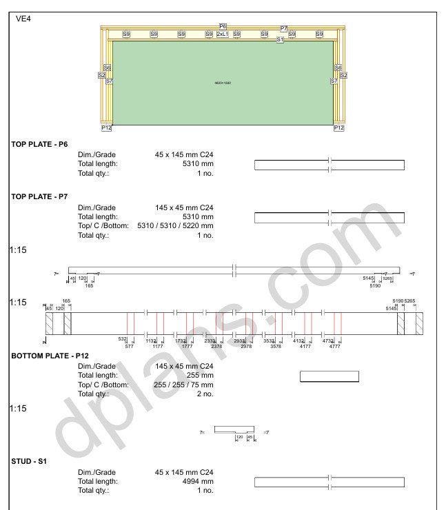 24' 3" x 18' 4" Garage Plans | Digital Garage Design Template