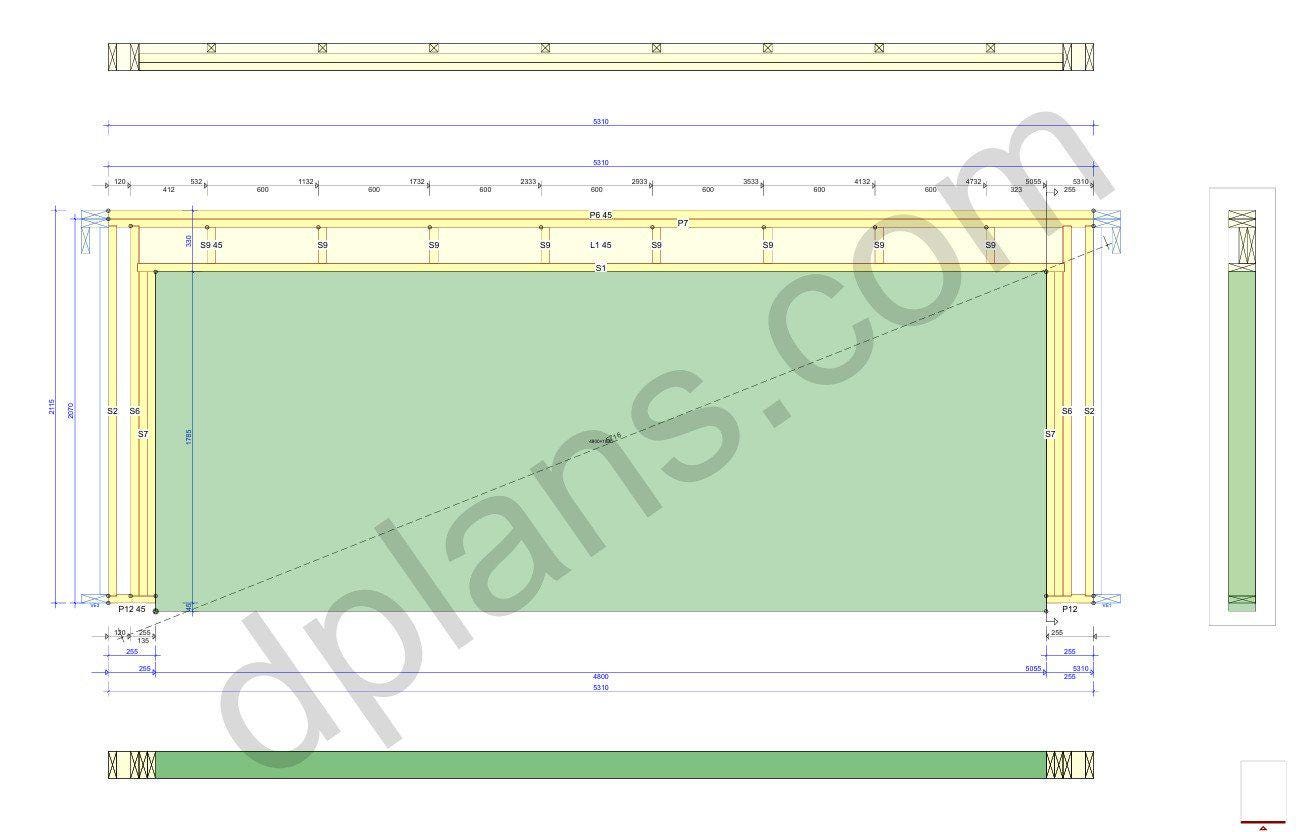 24' 3" x 18' 4" Garage Plans | Digital Garage Design Template
