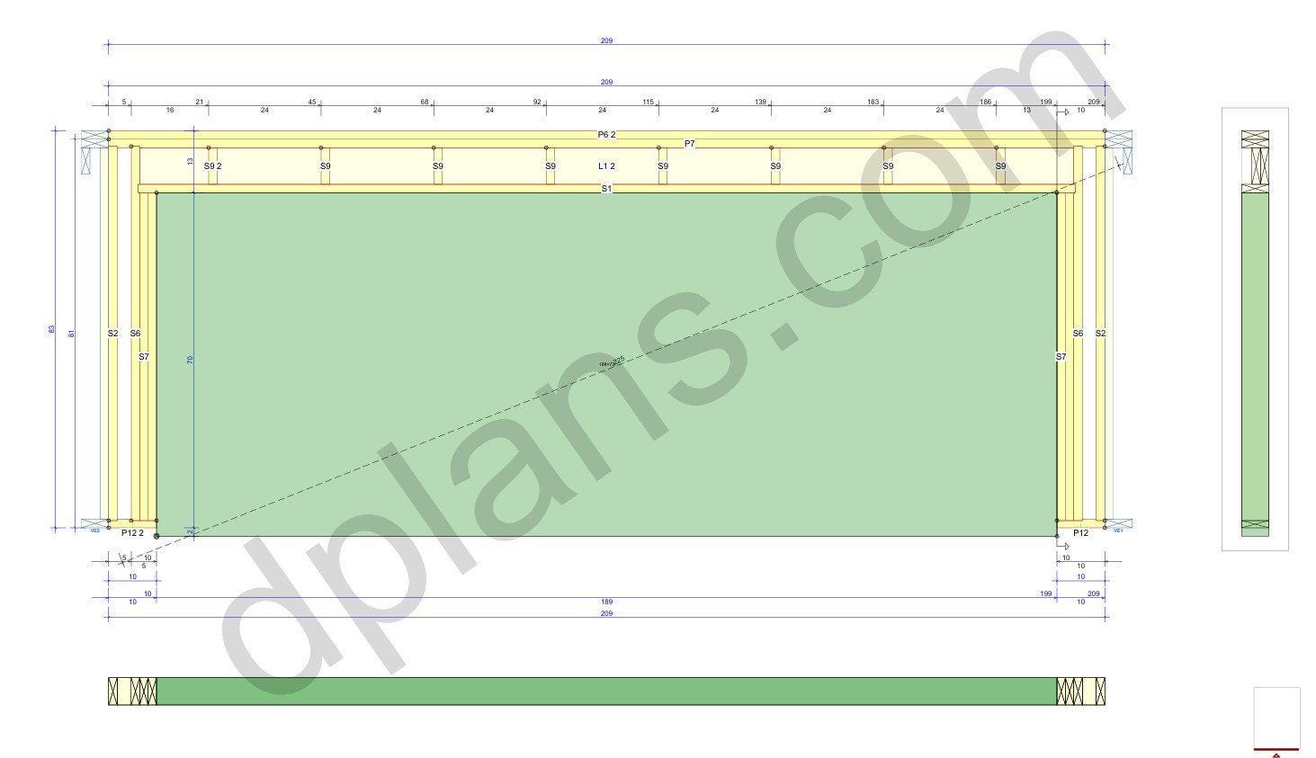 24' 3" x 18' 4" Garage Plans | Digital Garage Design Template
