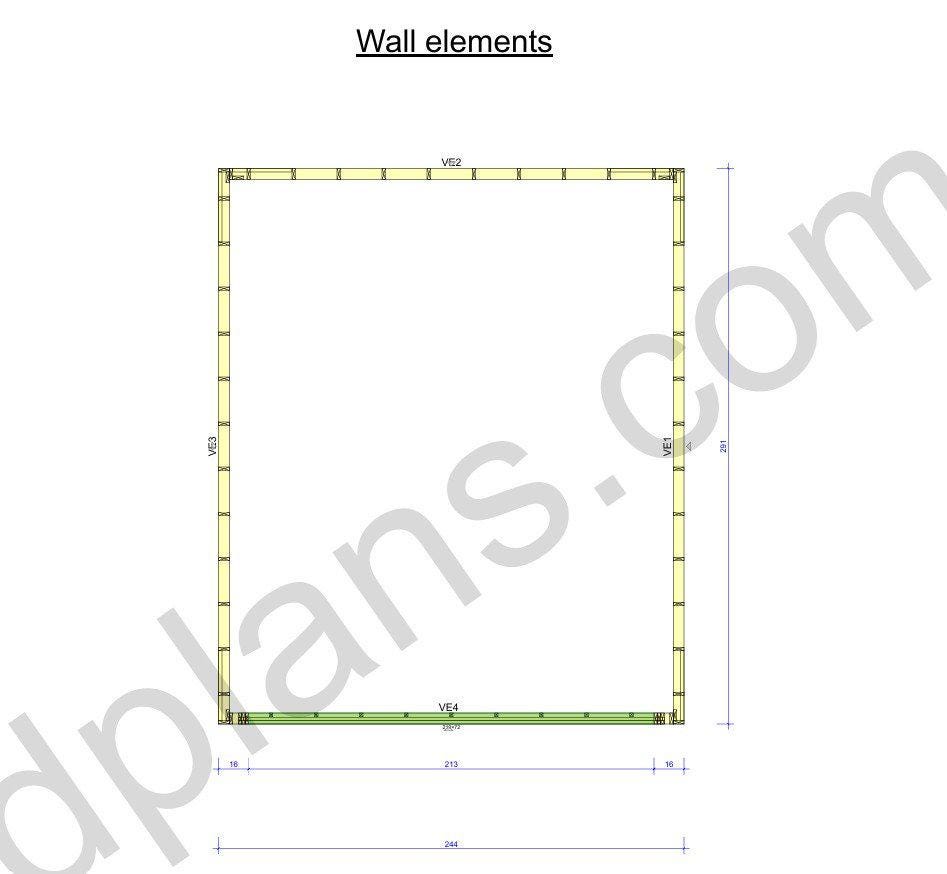 24' 3" x 20' 4" Garage Plans | Downloadable Building Blueprints PDF