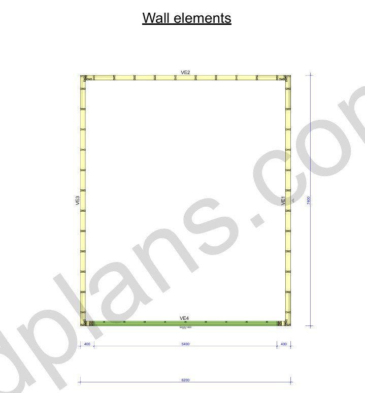24' 3" x 20' 4" Garage Plans | Downloadable Building Blueprints PDF