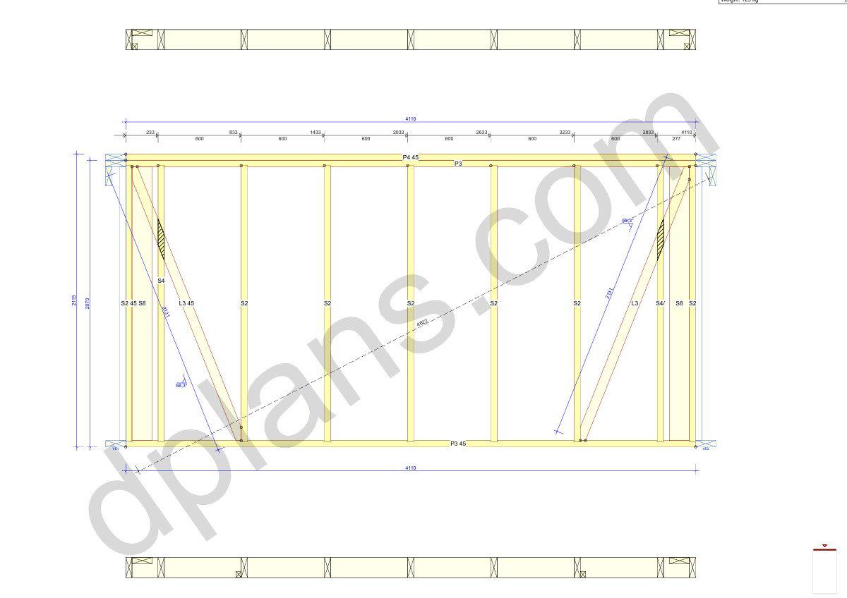 26' 3" x 14' 5" Garage Plans | PDF Garage Workshop Blueprint