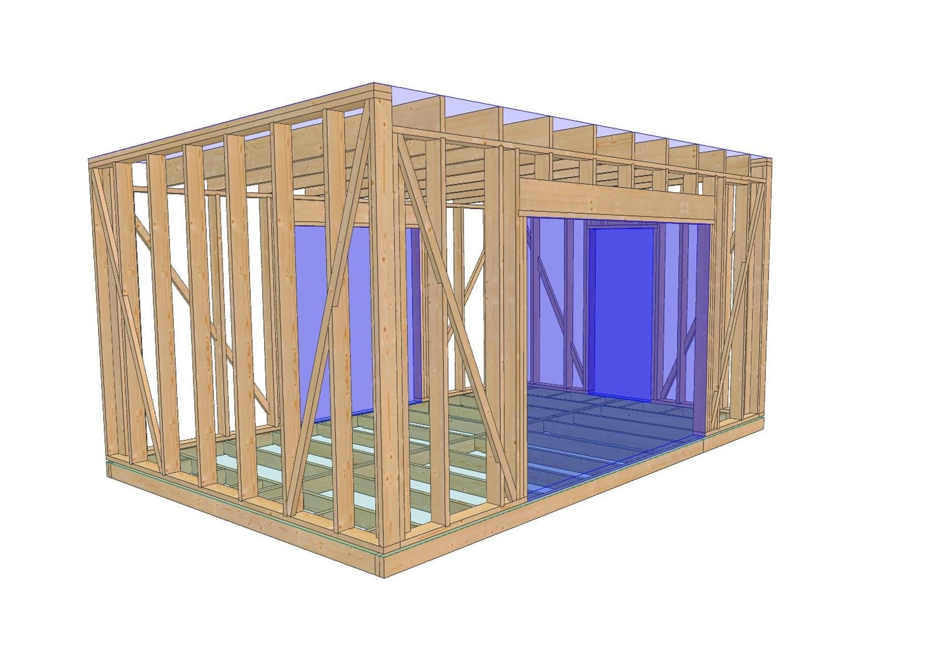 13' 1" x 19' 8" Pläne für Geräteschuppen-Hütte | Kleiner Schuppen Bauplan Download
