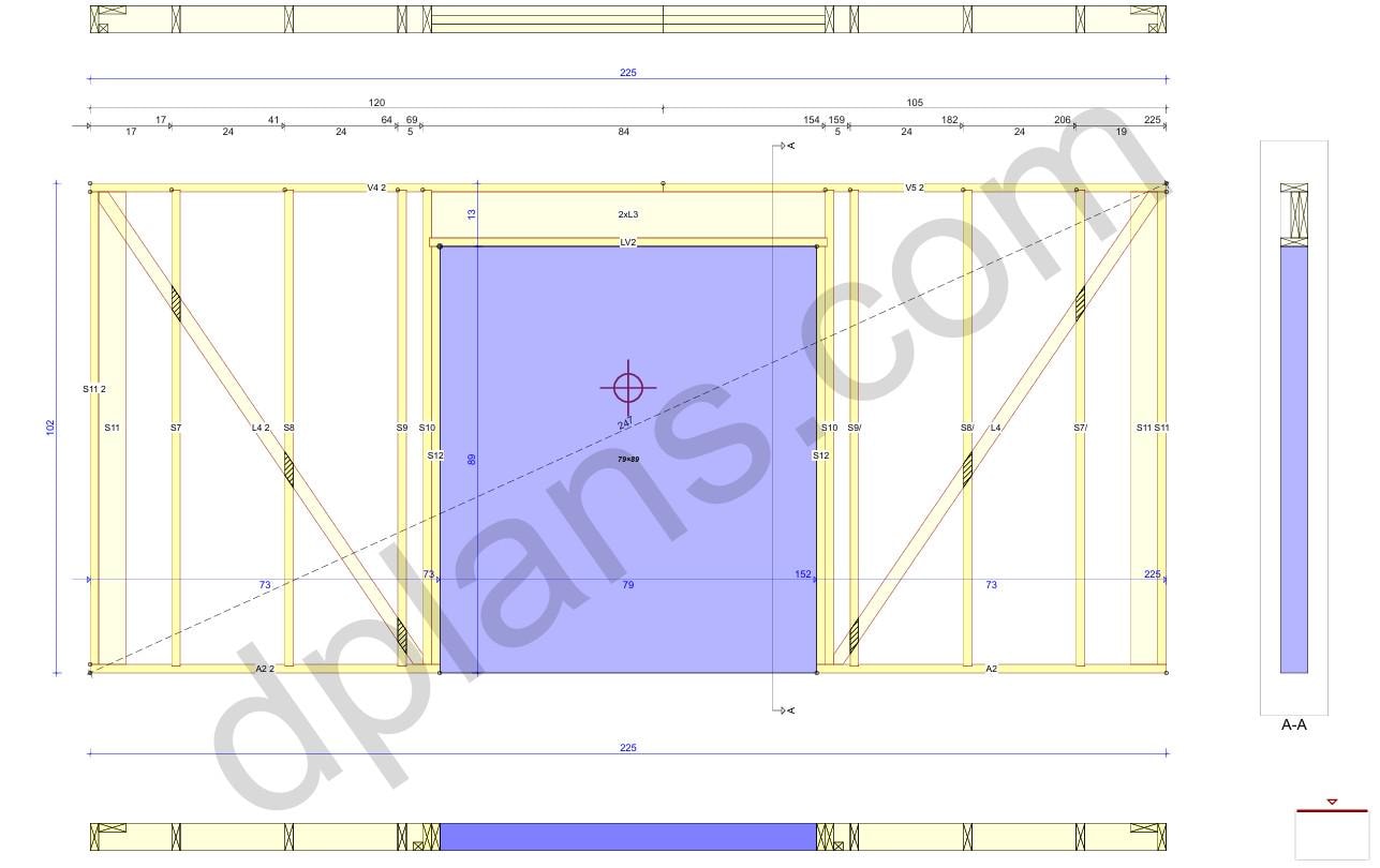13' 1" x 19' 8" Pläne für Geräteschuppen-Hütte | Kleiner Schuppen Bauplan Download