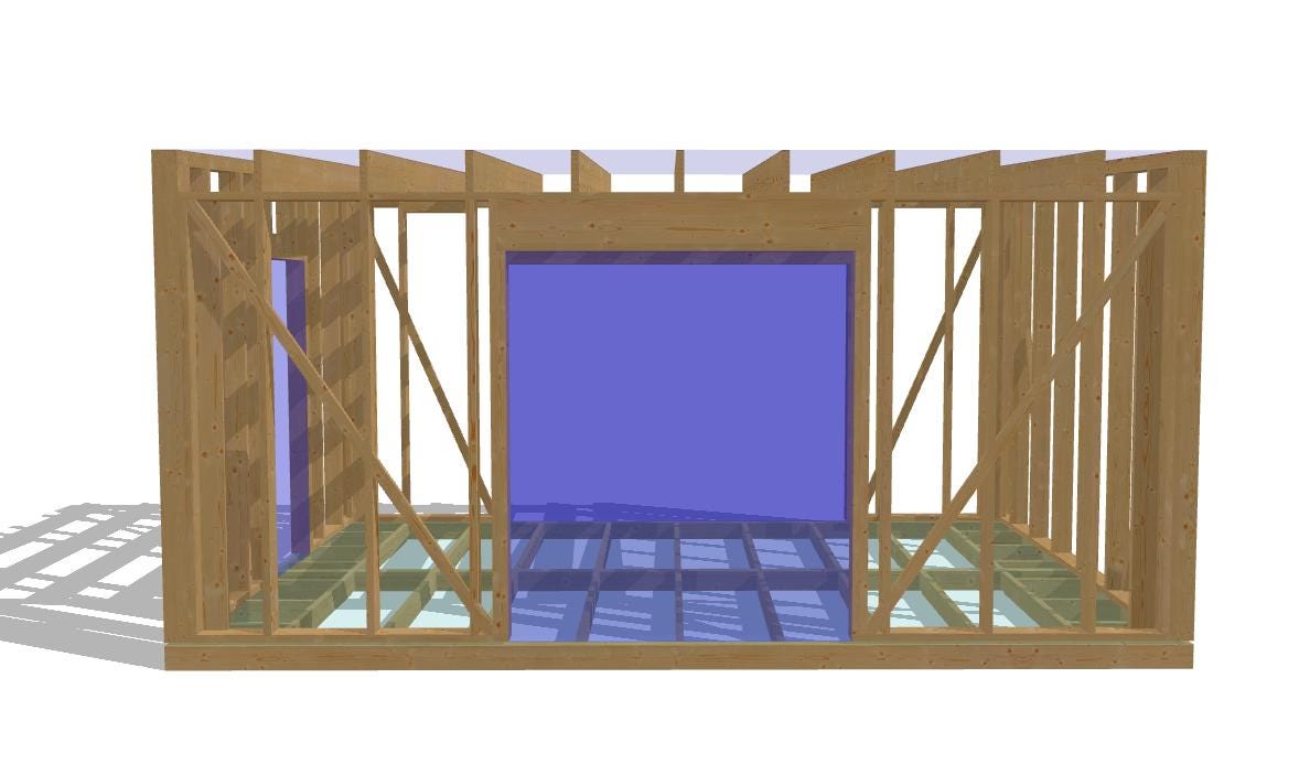 13' 1" x 19' 8" Pläne für Geräteschuppen-Hütte | Kleiner Schuppen Bauplan Download