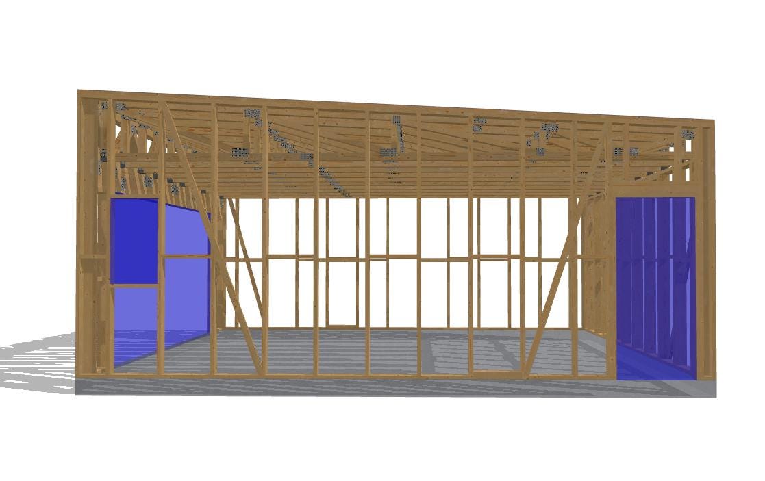 22' x 24' Timber Frame Garage With Roof Trusses