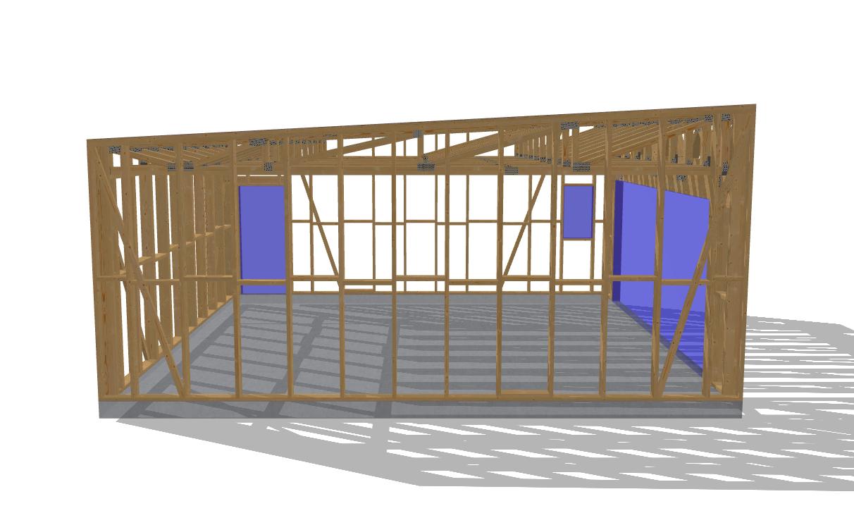 22' x 24' Timber Frame Garage With Roof Trusses