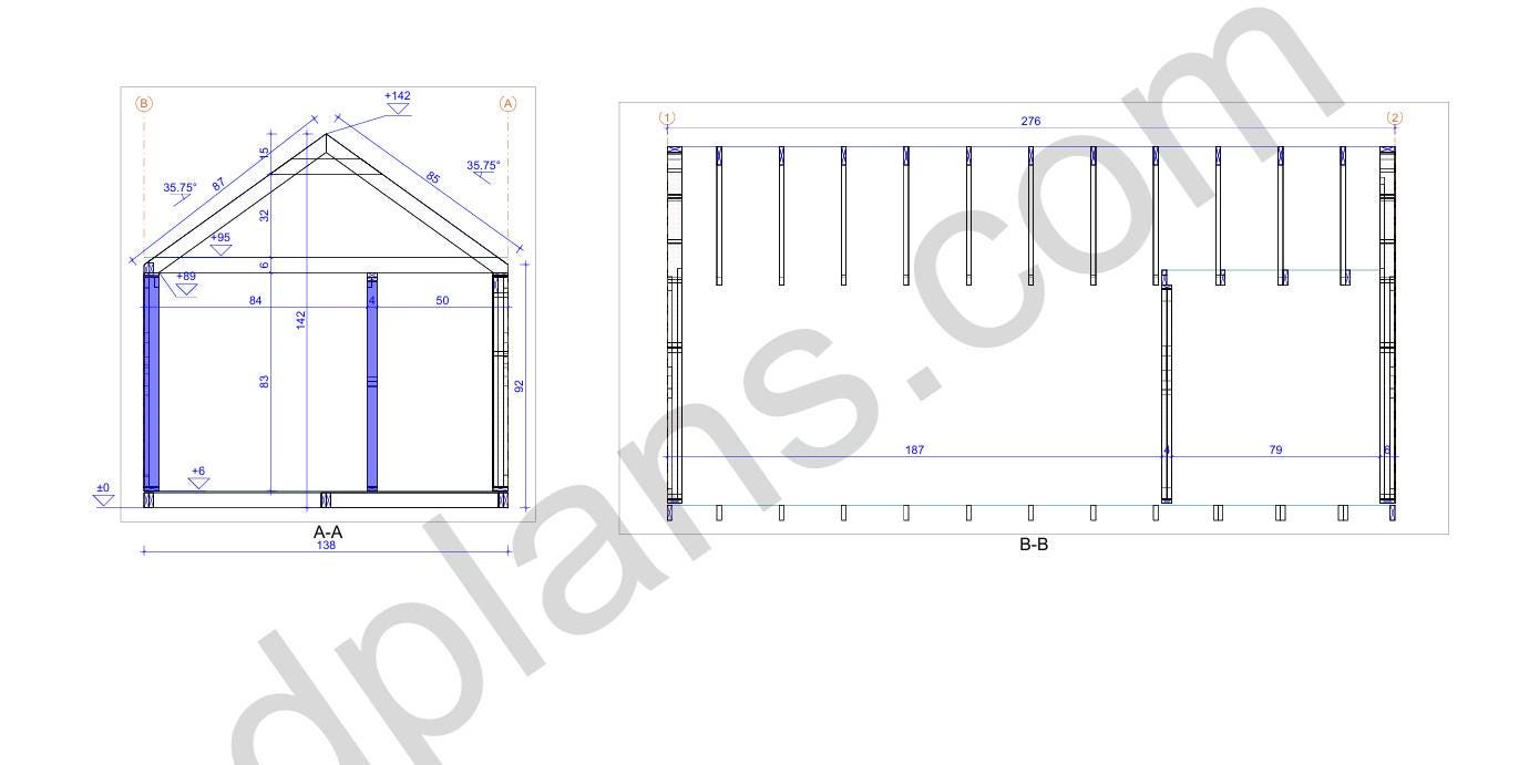 12' x 23' Gästehaus mit Galerie Baupläne | Sommerhaus-Bauplan PDF